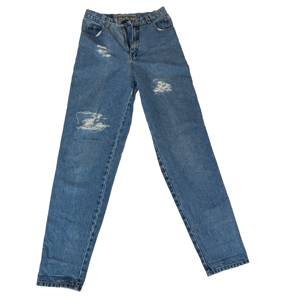 Paris Sports Club Authentic Distressed Blue Jeans Women Size 6